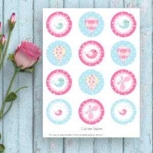 Hot Air Balloon  Party-Cupcake Toppers