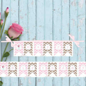 Chic Garden Birthday Banner