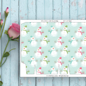 Christmas-Lunch Bag-Party Favor Boxes-Snowman