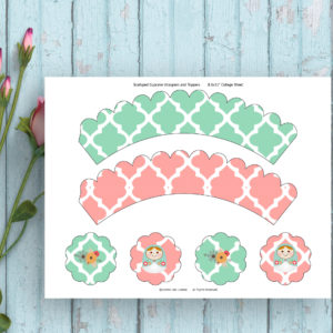 Babushka Party-Cupcake Wrapper And Topper