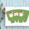 Green Christmas Printable Popcorn Box