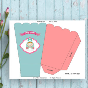 Babushka Party-Printable Popcorn Box
