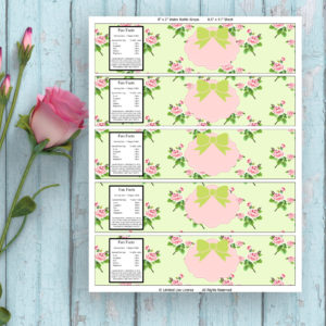 Shabby Chic Printable Tags-Green Flowers