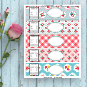 Flowers Water Bottle Wrapper