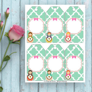 Babushka Party-Printable Tags