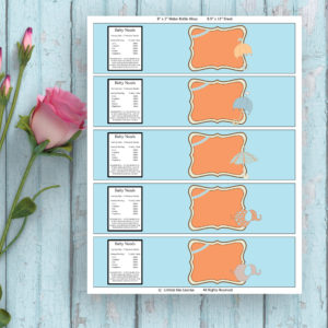 Baby Shower-Water Bottle Wrapper