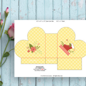 Christmas-Heart Shape Favor Box-Yellow