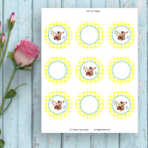 Fawn Yellow Printable Tags