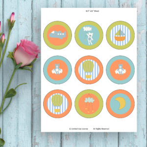 Baby Shower-Cupcake Toppers