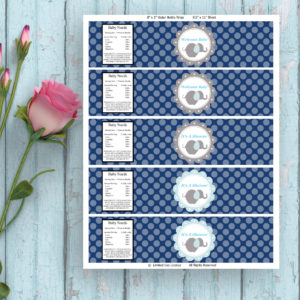 Welcome Baby-Elephant Baby Shower-Water Bottle Labels