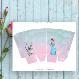 frozen mini printable popcorn box
