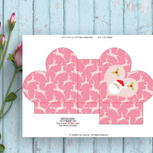 Christmas-Heart Shape Favor Box-Pink