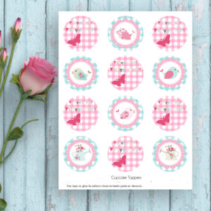 Chic Garden-Cupcake Topper