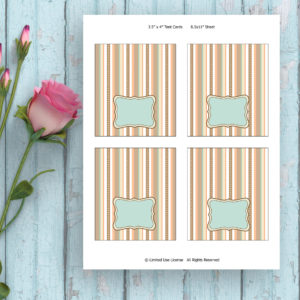 Vintage Color Stripes-Tent Cards