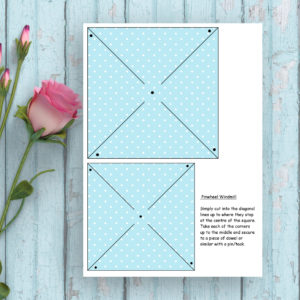 Light Blue Dots-Small Pinwheel